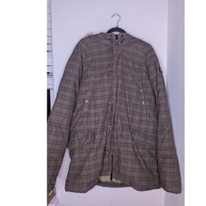 Burton Y2K Winter Jacket Men Faux Fur Corduroy Streetwear XL